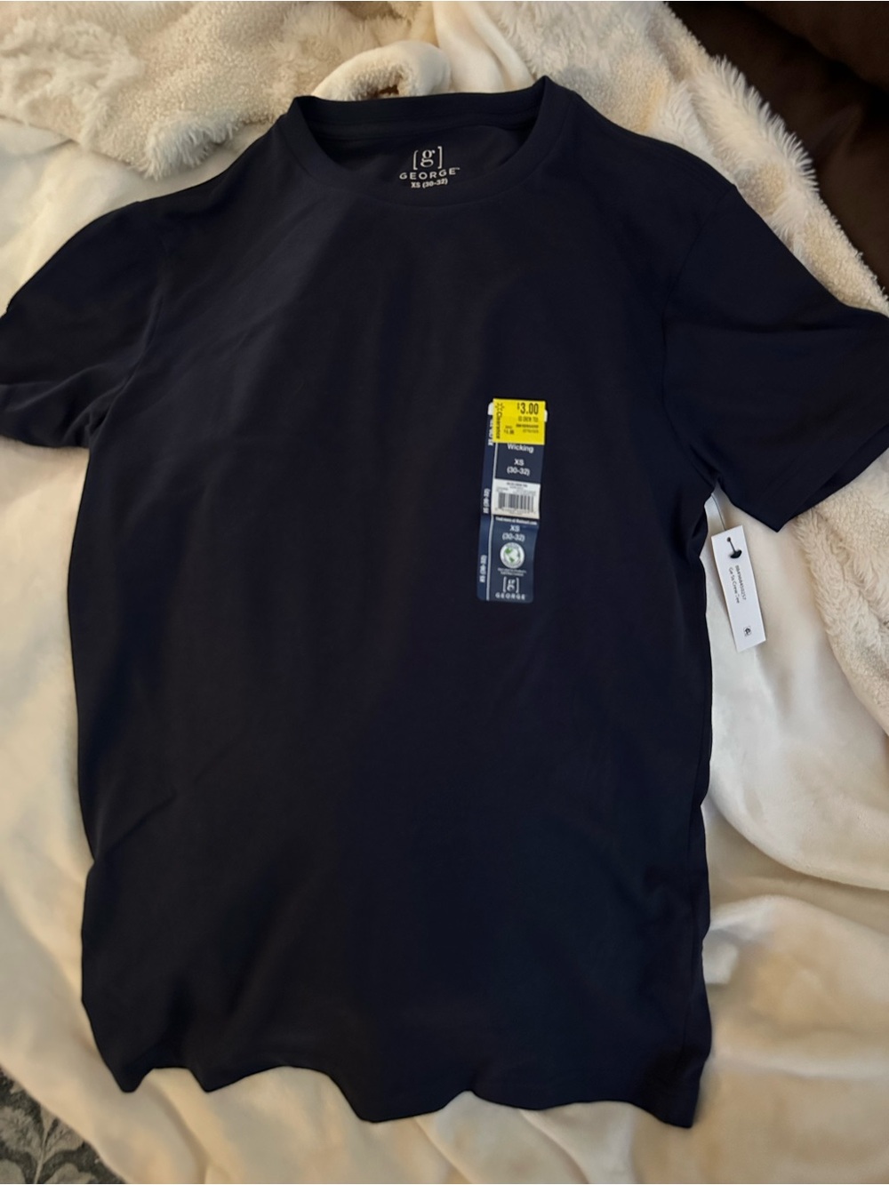 George Men's Short Sleeve Crewneck Tee in Navy